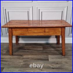 Vintage Danish MCM Mid Century Modern Wooden Slatted Atomic Coffee Table Retro