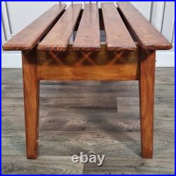 Vintage Danish MCM Mid Century Modern Wooden Slatted Atomic Coffee Table Retro