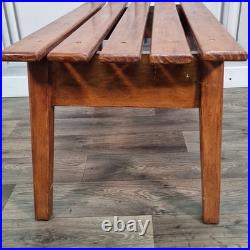 Vintage Danish MCM Mid Century Modern Wooden Slatted Atomic Coffee Table Retro