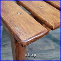 Vintage Danish MCM Mid Century Modern Wooden Slatted Atomic Coffee Table Retro