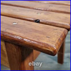 Vintage Danish MCM Mid Century Modern Wooden Slatted Atomic Coffee Table Retro