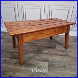 Vintage Danish MCM Mid Century Modern Wooden Slatted Atomic Coffee Table Retro