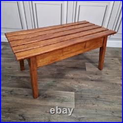 Vintage Danish MCM Mid Century Modern Wooden Slatted Atomic Coffee Table Retro