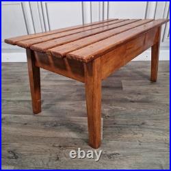 Vintage Danish MCM Mid Century Modern Wooden Slatted Atomic Coffee Table Retro