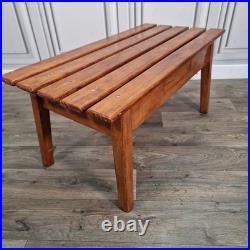 Vintage Danish MCM Mid Century Modern Wooden Slatted Atomic Coffee Table Retro