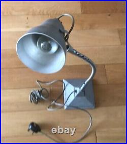 Vintage Desk Light. Rare 1940-50s Retro Atomic Industrial Age Goose Neck Lamp Vintage Desk Light. Rare 1940-50s Retro Atomic Industrial Age Goose Neck Lamp
