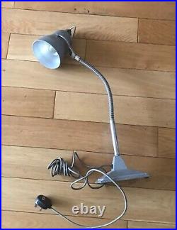 Vintage Desk Light. Rare 1940-50s Retro Atomic Industrial Age Goose Neck Lamp Vintage Desk Light. Rare 1940-50s Retro Atomic Industrial Age Goose Neck Lamp