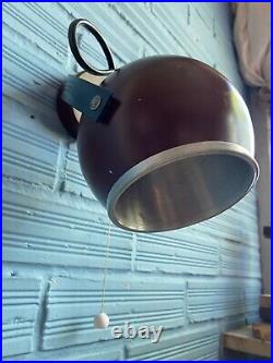 Vintage Eyeball Sconce Space Age Lamp Design Light Mid Century Atomic Metal UFO