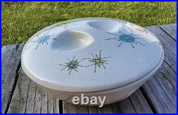 Vintage Franciscan Atomic Starburst Casserole Dish 8 with Lid Mid Century Modern