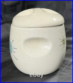 Vintage Franciscan Atomic Starburst Lidded Sugar Bowl 4 Mid Century Modern RARE Vintage Franciscan Atomic Starburst Lidded Sugar Bowl 4 Mid Century Modern RARE