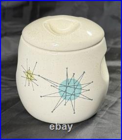 Vintage Franciscan Atomic Starburst Lidded Sugar Bowl 4 Mid Century Modern RARE Vintage Franciscan Atomic Starburst Lidded Sugar Bowl 4 Mid Century Modern RARE