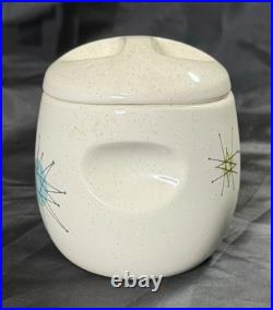 Vintage Franciscan Atomic Starburst Lidded Sugar Bowl 4 Mid Century Modern RARE Vintage Franciscan Atomic Starburst Lidded Sugar Bowl 4 Mid Century Modern RARE