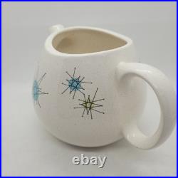 Vintage Franciscan Atomic Starburst Mid-Century Design Tea Pot NO LID CRACK Vintage Franciscan Atomic Starburst Mid-Century Design Tea Pot NO LID CRACK