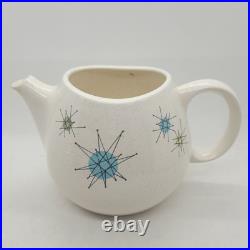 Vintage Franciscan Atomic Starburst Mid-Century Design Tea Pot NO LID CRACK Vintage Franciscan Atomic Starburst Mid-Century Design Tea Pot NO LID CRACK