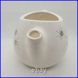 Vintage Franciscan Atomic Starburst Mid-Century Design Tea Pot NO LID CRACK Vintage Franciscan Atomic Starburst Mid-Century Design Tea Pot NO LID CRACK