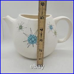 Vintage Franciscan Atomic Starburst Mid-Century Design Tea Pot NO LID CRACK Vintage Franciscan Atomic Starburst Mid-Century Design Tea Pot NO LID CRACK