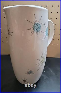 Vintage Franciscan Atomic Starburst Mid Century Modern 56 oz 10 Tall Pitcher