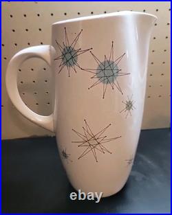 Vintage Franciscan Atomic Starburst Mid Century Modern 56 oz 10 Tall Pitcher