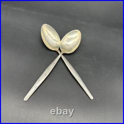 Vintage Gorham Stardust Teaspoons 1950s Sterling Silver Mid Century Atomic