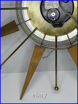 Vintage Ingraham Starburst Wall Clock 1960s Mid Century Modern Atomic MCM 22