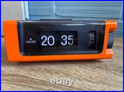 Vintage Junghans Flip Clock Table Mid Century Space Age UFO Atomic Design Orange