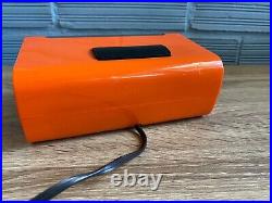 Vintage Junghans Flip Clock Table Mid Century Space Age UFO Atomic Design Orange