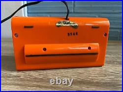 Vintage Junghans Flip Clock Table Mid Century Space Age UFO Atomic Design Orange