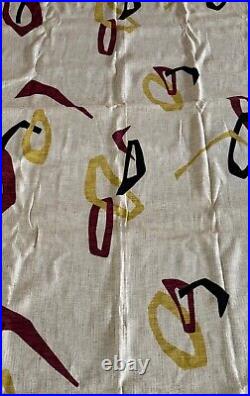 Vintage MCM 50s 60s Boomerang Fabric Textile Material Mid Century Modern Atomic