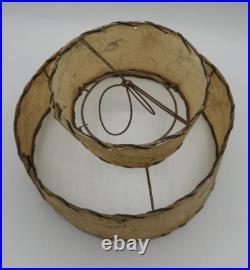 Vintage MCM ATOMIC 1950's Mid Century 2 Tier Fiberglass Fiber Lamp Shade 9 Base Vintage MCM ATOMIC 1950's Mid Century 2 Tier Fiberglass Fiber Lamp Shade 9 Base