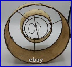 Vintage MCM ATOMIC 1950's Mid Century 2 Tier Fiberglass Fiber Lamp Shade 9 Base Vintage MCM ATOMIC 1950's Mid Century 2 Tier Fiberglass Fiber Lamp Shade 9 Base