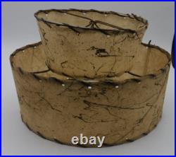 Vintage MCM ATOMIC 1950's Mid Century 2 Tier Fiberglass Fiber Lamp Shade 9 Base Vintage MCM ATOMIC 1950's Mid Century 2 Tier Fiberglass Fiber Lamp Shade 9 Base