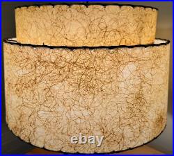 Vintage MCM Fiberglass Shade Double Tier Mid Century Modern Atomic Era 50s Vintage MCM Fiberglass Shade Double Tier Mid Century Modern Atomic Era 50s