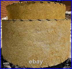 Vintage MCM Fiberglass Shade Double Tier Mid Century Modern Atomic Era 50s Vintage MCM Fiberglass Shade Double Tier Mid Century Modern Atomic Era 50s