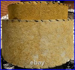 Vintage MCM Fiberglass Shade Double Tier Mid Century Modern Atomic Era 50s Vintage MCM Fiberglass Shade Double Tier Mid Century Modern Atomic Era 50s