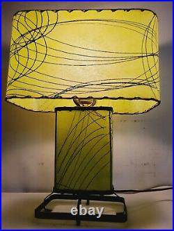 Vintage MCM Fiberglass Table Lamp Boomerang Atomic Rare Superb Style Mid Century