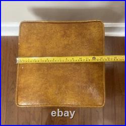 Vintage MCM Hair Pin Leg Ottoman Hassock Stool Atomic Mid Century Modern