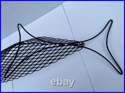 Vintage MCM Metal Wire Fish Basket Tray Atomic Mid Century Art Weinberg Style