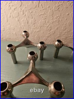 Vintage MCM STOFF Nagel BMF Atomic Candle Holder, Stackable. 5 Avail