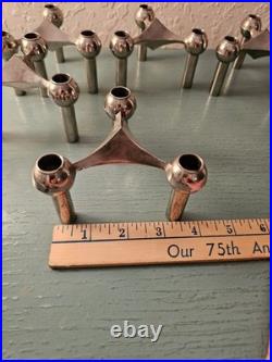 Vintage MCM STOFF Nagel BMF Atomic Candle Holder, Stackable. 5 Avail