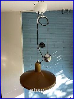 Vintage Meblo Guzzini Manta Mid Century Pendant Space Age UFO Lamp Design Light