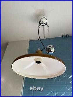 Vintage Meblo Guzzini Manta Mid Century Pendant Space Age UFO Lamp Design Light