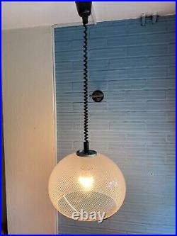 Vintage Meblo Guzzini Mid Century Pendant Space Age Lamp Atomic Light Pop UFO