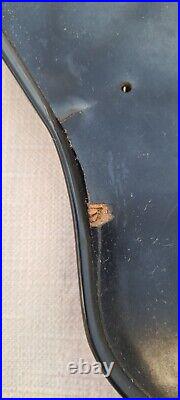 Vintage Mechanical Wall Clock Black Formica Retro Mid Century, Plus Key