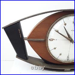Vintage Metamec Mantle Clock Brass Teak Eye Atomic MCM 1950s 1960s Retro Spares
