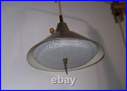 Vintage Mid Century ATOMIC UFO Lamp, Weighted Pull Down Swing Arm Wall Mount Vintage Mid Century ATOMIC UFO Lamp, Weighted Pull Down Swing Arm Wall Mount