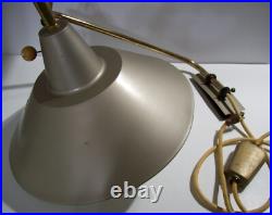 Vintage Mid Century ATOMIC UFO Lamp, Weighted Pull Down Swing Arm Wall Mount Vintage Mid Century ATOMIC UFO Lamp, Weighted Pull Down Swing Arm Wall Mount