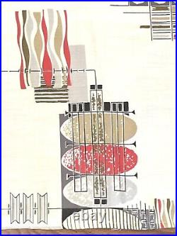 Vintage Mid Century Abstract curtains 2 panels 1950s 1960s atomic Eames era