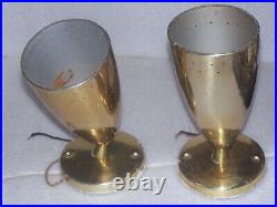 Vintage Mid Century Atomic Cone Gold Sconce Ball Joint Adjustable Wall Lights 2