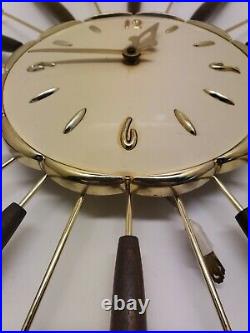 Vintage Mid Century Atomic Starburst clock Lux