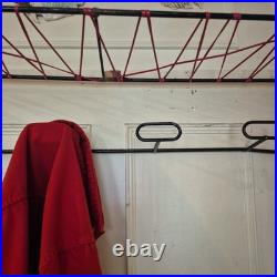 Vintage Mid Century Hat Coat Rail Hooks Atomic Pop Art Shelf Rack French luggage